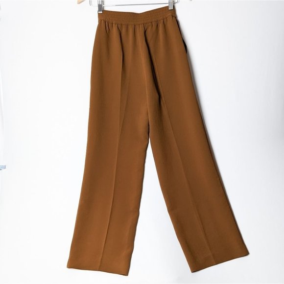 WILFRED Alanya Trouser Wide Leg Pants Rich Chestnut Brown 0 XS Aritzia - Picture 8 of 10